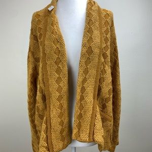 1960s vintage mustard yellow cardigan